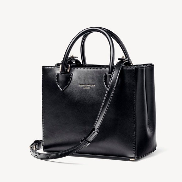 Updated Photos - Aspinal of London Mini Madison Tote - Black - Picture 1 of 14